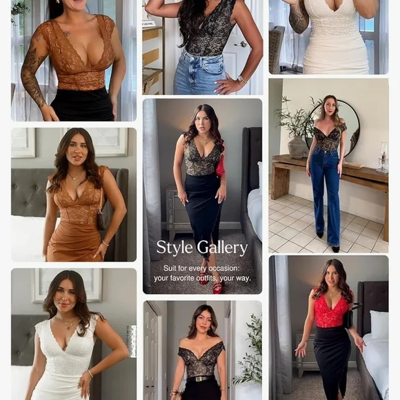 SOLD Popilush Shapewear Lace Body Suits  #533 - Picture 10 of 10